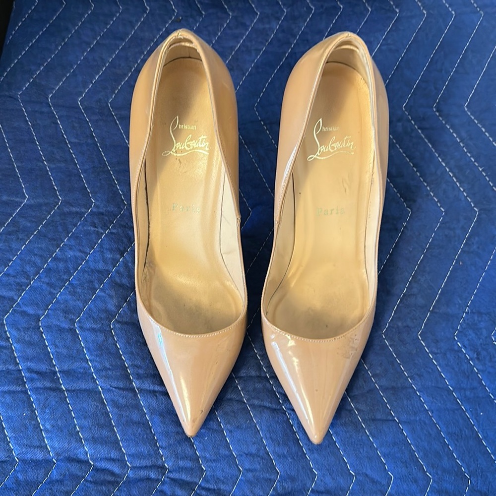 Christian Louboutin Nude Patent Leather Heel